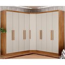 Ver imagem 1 de Guarda-roupa Em Mdf Com 9 Portas E 6 Gavetas Cumaru/fendi