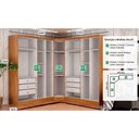 Ver mais imagens de Guarda-roupa Em Mdf Com 9 Portas E 6 Gavetas Cumaru/fendi
