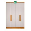 Ver imagem 7 de Guarda-roupa Em Mdf Com 9 Portas E 6 Gavetas Cumaru/fendi