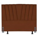 Ver imagem 1 de Cabeceira Cama Box Queen 160 Cm Vivian em Suede com Frame Terracota