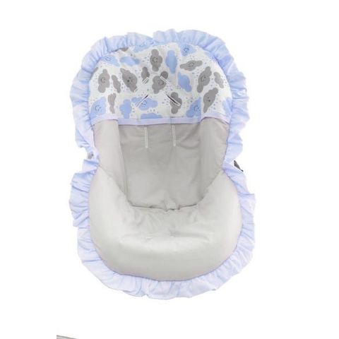 Capa para Bebê Conforto Cadeirinha Acolchoada Nuvens Azul