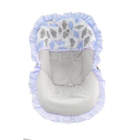 Capa Para Bebê Conforto Cadeirinha Acolchoada Nuvens Azul