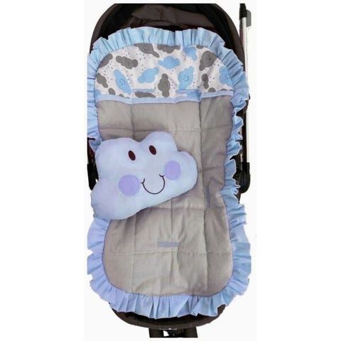 Capa de Carrinho   1- Capa de Carrinho 50 Cm X 88 Cm   : 01 Almofada Nuvem  Tecido: 100% Al