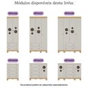 Ver imagem 6 de Cômoda Infantil 125cm 2 Portas com Vidro e 4 Gavetas Suspiro Multimóveis Mp4460 Madeirado/off