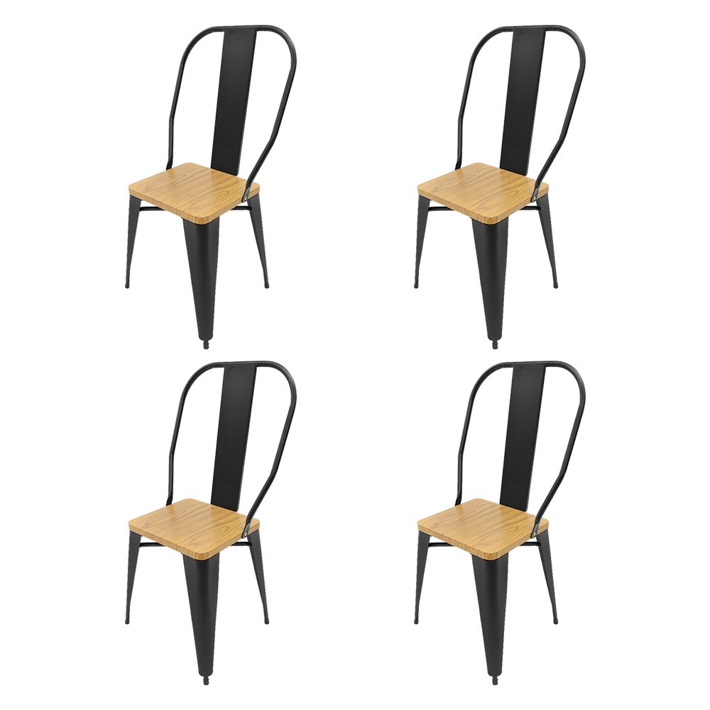 Kit 4 Cadeiras Design Tolix Iron Industrial