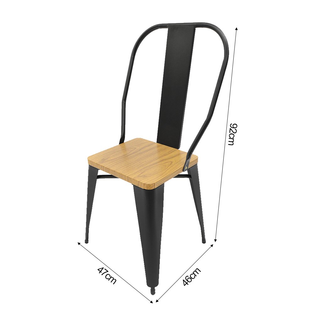 Kit 4 Cadeiras Design Tolix Iron Industrial - 3