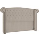 Ver imagem 1 de Cabeceira Cama Box Queen com Tachas 160 cm Sofia P05 Linho Creme - Lyam Decor