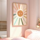 Ver imagem 2 de Quadro Decorativo Infantil Sol Boho Raios Das Cores Quarto Bebê Menino Menina NO1