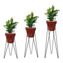 Ver imagem 3 de Kit 3 Tripés Para Vasos Planta Jardinagem Pmg Aramado Ferro