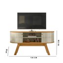 Ver imagem 3 de Rack Tv 55 Pol 136cm Bancada para Sala Rylan M20 - D'Rossi Cor Cumaru e Opala