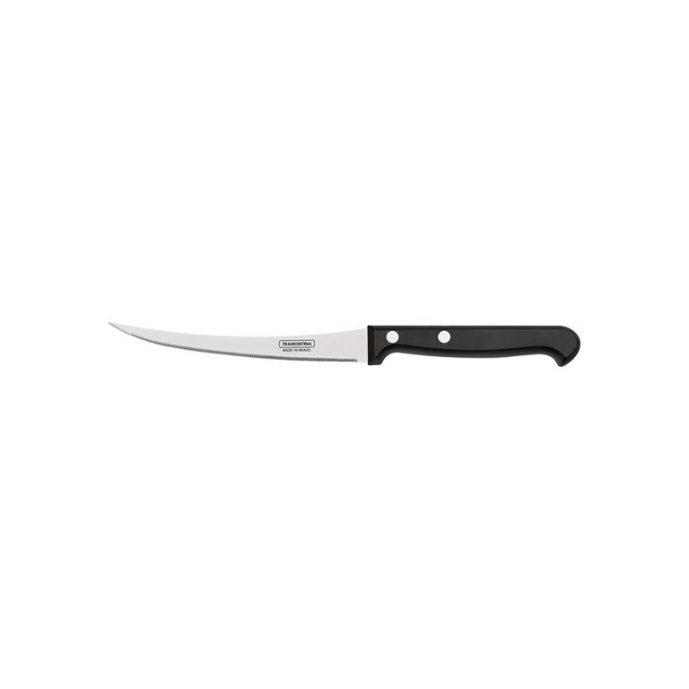 Faca Tomate Inox 5" Ultracorte Preto Tramontina