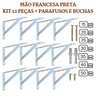 Mão Francesa 12 Peças Suporte Cantoneira para Prateleira Tamanho:25cm;cor:branca - 1