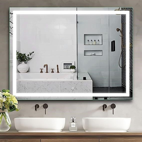 Espelho Jateado Iluminado com Led Frio e Touch 130x90cm Horizontal - 6