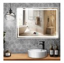 Ver imagem 2 de Espelho Jateado Iluminado com Led Frio e Touch 130x90cm Horizontal