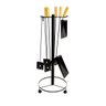 Suporte e Kit Lareira e Fogão a Lenha Aço Carbono 80x35cm Ouro Minas I021e5OM - 1