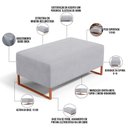 Ver imagem 4 de Kit 02 Puffs Decorativo Sala De Estar Cléo 90cm W01 Base Ferro Cobre Suede Cinza - Lyam Decor