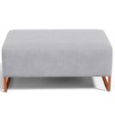 Ver imagem 6 de Kit 02 Puffs Decorativo Sala De Estar Cléo 90cm W01 Base Ferro Cobre Suede Cinza - Lyam Decor