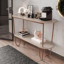 Ver imagem 3 de Aparador Requinte Pés de Aço Tubular 120 cm Off White/Cobre