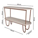 Ver imagem 4 de Aparador Requinte Pés de Aço Tubular 120 cm Off White/Cobre