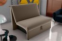 Ver imagem 1 de Sofá Cama Malu Veludo Cappuccino E434 - Matrix