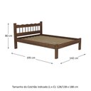 Ver imagem 2 de Cama Casal Madeira Maciça para Colchão 128/138x188cm Capri Multimóveis CR4140 Imbuia