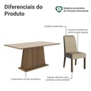 Ver imagem 4 de Conjunto Sala de Jantar Tampo de Madeira 6 Cadeiras Rustic/Crema/Imperial Cedro Madesa