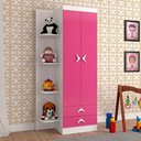 Ver imagem 2 de Guarda Roupa Infantil Trento 2 Portas 2 Gavetas Atualle Móveis