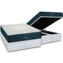 Ver imagem 1 de Cama Box Baú King: Colchão Molas Masterpocket Ensacadas Polar Aquariuns + Base Crc Courano White (