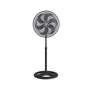 Ventilador Coluna Preto 50cm Turbo 6 Pás Oscilante Ventisol 127v