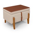 Ver imagem 2 de Baú Íris Tecido Linho Cru