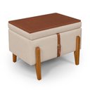 Ver imagem 2 de Baú Íris Tecido Linho Cru