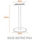 Ver imagem 2 de Base de Mesa de Jantar Redonda Pisa Beta Bistrô Fratini 105 Cm (altura) Aço Cor Preto Disco