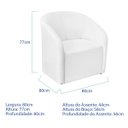Ver imagem 5 de Poltrona Luxo Decorativa Luiza Max Suede
