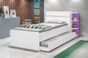 Ver imagem 1 de Cama Baú com Cama Auxiliar Ja 100% Mdf com Estrado em Madeira com Prateleiras Laterais e 2 Gavetas C