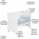 Ver imagem 2 de Berço Infantil Doce Mel com Rodízios Branco