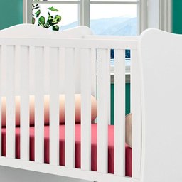 Berço Infantil Doce Mel com Rodízios Branco - 3