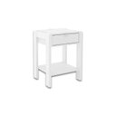 Ver imagem 1 de Mesa Cabeceira Infantil AZ1016 c/ 1 Gaveta Branco - Tecno Mobili