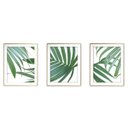 Ver imagem 1 de Quadro mdf délicat dourado 55x110 folhas tropicais mod 150