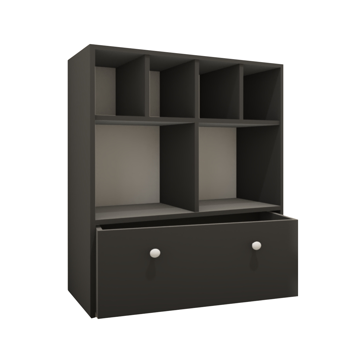 Estante Nicho Organizador de Brinquedos Infantil em Mdf Plancasa:preto Tx - 5