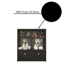 Ver mais imagens de Estante Nicho Organizador de Brinquedos Infantil em Mdf Plancasa:preto Tx