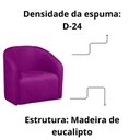Ver imagem 5 de Poltrona Decorativa Recepção Sala de Estar Lara Veludo Cor:roxo