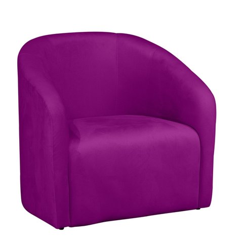 Poltrona Decorativa Recepção Sala de Estar Lara Veludo Cor:roxo