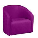 Ver imagem 1 de Poltrona Decorativa Recepção Sala de Estar Lara Veludo Cor:roxo