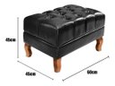 Ver imagem 7 de Kit Poltrona com Puff Decorativo Chesterfield Capitonê Dom Pedro - Couríssimo Preto