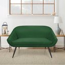 Ver imagem 7 de Kit 01 Namoradeira 02 Lugares e 02 Poltronas Giovana Suede de Ferro Verde