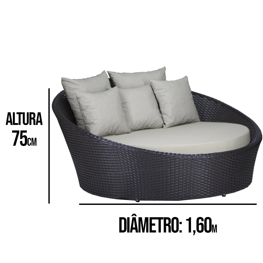 Chaise Lívia em Alumínio com Almofadas Impermeáveis para Área, Sala, Edícula, Piscina, Jardim - Taba - 2