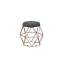 Ver imagem 1 de Puff Decorativo Onix com Armação Bronze em Tecido Veludo