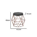Ver imagem 2 de Puff Decorativo Onix com Armação Bronze em Tecido Veludo