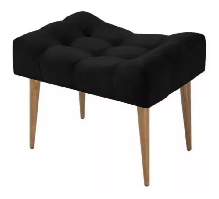 Banqueta Retro:preto Veludo