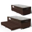 Ver imagem 1 de Cama Box com Colchão de Espuma D45 Solteiro Ortobom Iso 150 + Auxiliar Unique Solteiro 88cm
